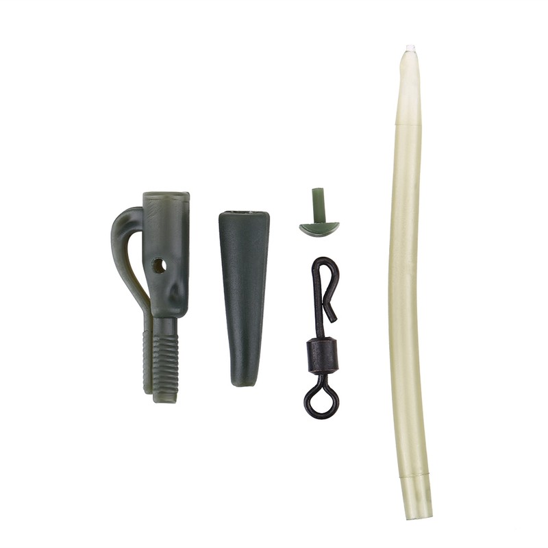 Carp Fishing Tackle Set Safety Lead Cips Tail Tubes Sleeves