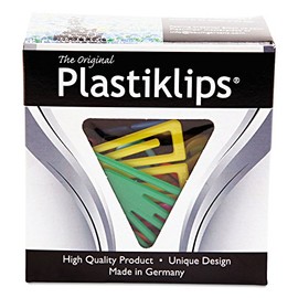 Baumgartens LP0300 Plastiklips Paper Clips, Medium, Assorted Colors, 500/Box