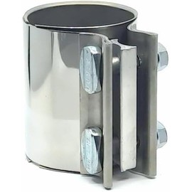 Double Clamp Stainless Steel Exhaust Clamp Pipe Connector Diameter 45 48 51 63 76 mm (51 mm)