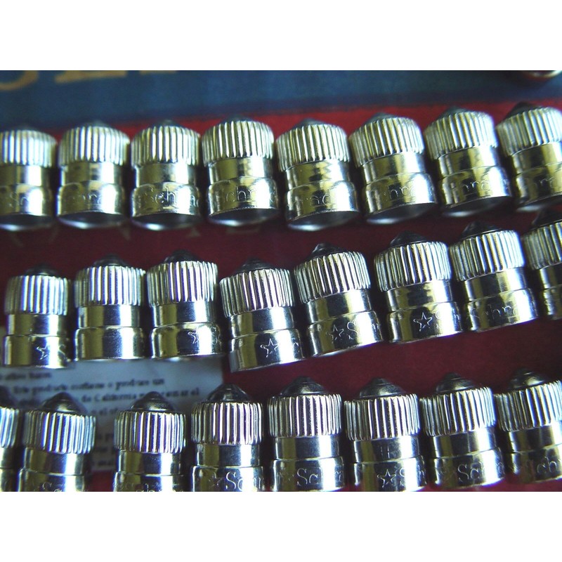 Schrader Automotive 25 Xtra Seal Brass Metal Chrome Valve Caps