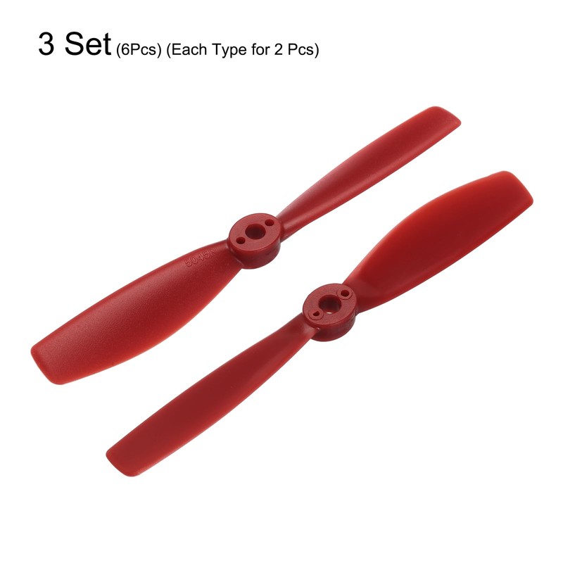 sourcing map 6Pcs RC Propellers 5x4.5 Inch CW CCW 2-Vane