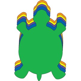 SHAPES ETC. 31 Pcs Turtle Assorted Color Creative Cut-Outs 5.5in Ocean Decor Spring Summer Decorations Reptile Learning Games VBS Classroom Bulletin Boards Kids’ School Craft Projects USA Made