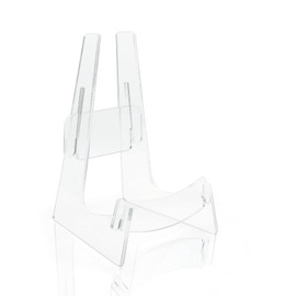 VLKAVIVA Transparent Ukulele Stand - Acrylic L-Frame Stand for Ukulele, Small Violin, Small Guitar, Practical Floor Display Bracket, Storage, 9.8" x 6.7" x 6.3" (Compact)