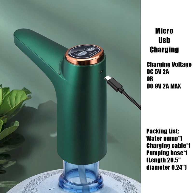 5 Gallon Water Bottle Dispenser Pump System USB Charging Automatic
