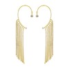 Sparkling Crystal Tassel Earrings Long Tassel Ear Cuffs Dangle Chain