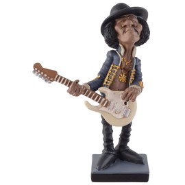 VOGLER Joh. Vogler GmbH Funny Life Rock Star Jimi The Guitar God Hey Joe Hand Painted Cast Stone Warren Stratford Collection, multicoloured