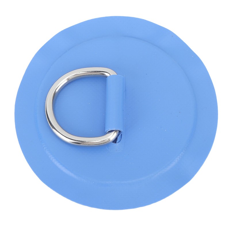 4PCS D Ring Patch PVC Round Shape Strong Stainless Steel
