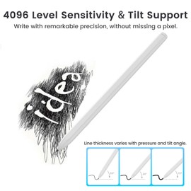Magnetic Stylus Pen for Remarkable 2 Pen with Eraser, 4096 Pressure Sensitivity, Palm Rejection, Tilt Support with 5 Pen Tips,Compatible for Remarkable 2&1/GalaxyTab&BOOX/Wacom/and Other EMR Devices