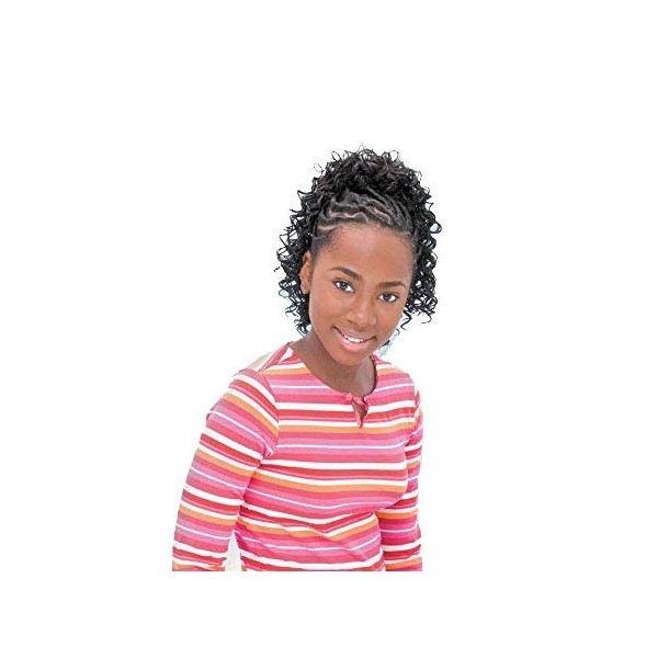 New DEEP - Shake N Go FreeTress Drawstring Ponytail for Kids #1B Off Black