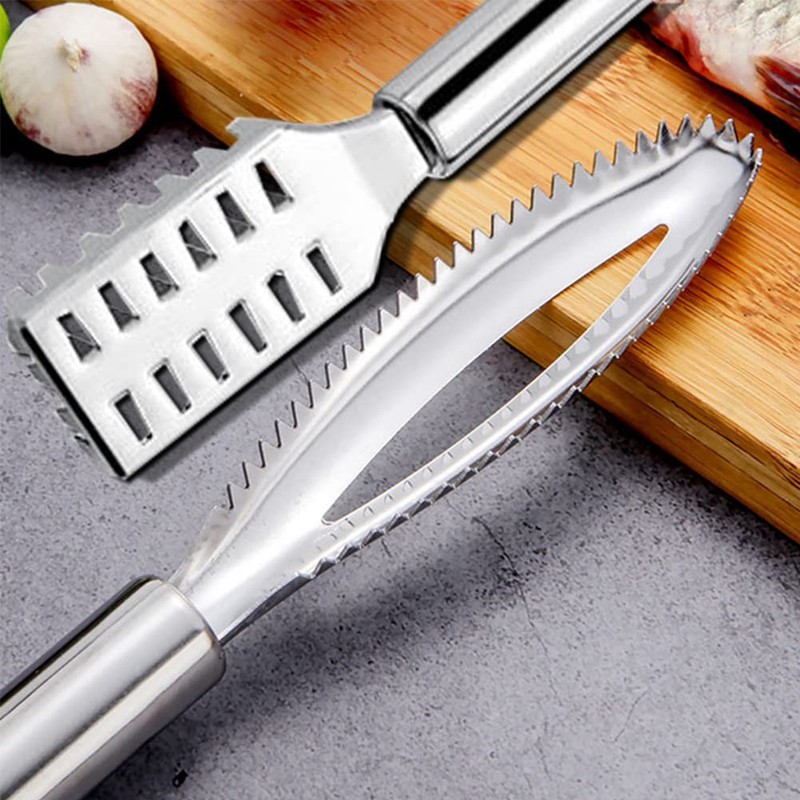 2 Pieces Fish Scaler Tool, Stainless Steel Skin Remover Fish
