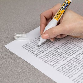 BIC Wite-Out Brand Shake 'n Squeeze Correction Pen, 8 ML Correction Fluid, 4-Count Pack of white Correction Pens, Fast, Clean and Easy to Use Pen Office or School Supplies