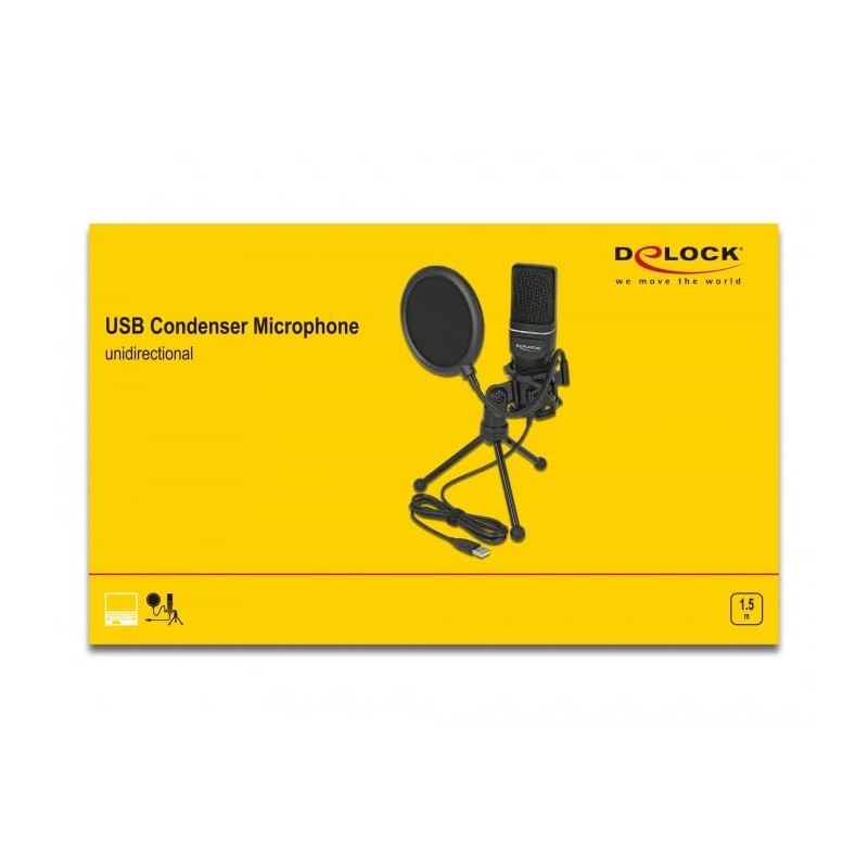 Delock USB Microphone PC Microphone Condenser Microphone Set - for