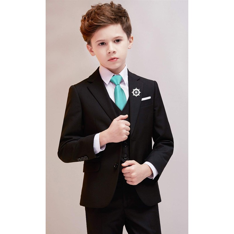 Alizeal Boys Pre-Tied 2.4" Zip Slim Tie - aqua