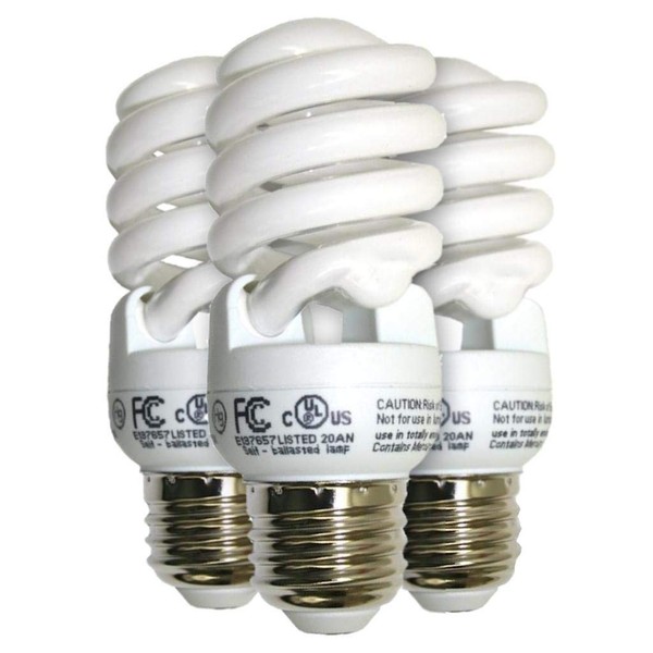 Sylvania 26371 - CF13EL/SPIRAL/827 3PK Twist Medium Screw Base Compact Fluorescent Light Bulb