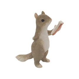 Gemmia Miniature Fairy Garden Book Lover Squirrel Figurine- Self-growth Reading Squirrel