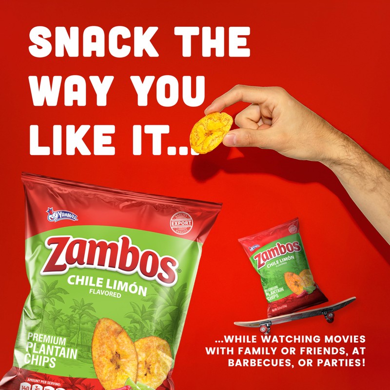 Zambos Plantain Chips Chile Limon (Pack of 1)