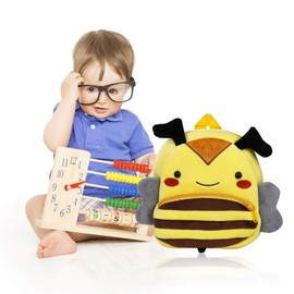 Cartoon Children's Backpack Animal Cartoon Mini Bag Plush Kids Backpack for Baby Boys Girls Toddler 2-4 Age, Bee, Cartoon, exquisite, cute