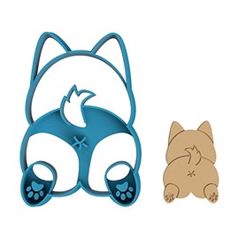 Corgi Butt with Feet - Cookie Cutter/Sugar Cookie/Fondant/Clay (0126)