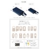 QUARE 5 Rows Genuine Leather Smart Key Case, Card Case,