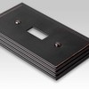 AMERELLE 84DVB Steps Single Duplex Cast Metal Wallplate in Aged