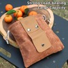 Roczential Foldable Canvas Belt Bag, 2024 Collapsible Foraging Bag Mushroom