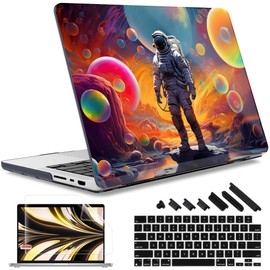 May Chen Case for M4 MacBook Pro 16 inch A3403 Max A3186, M3 A2991 M2 A2780 M1 A2485 Pro Max 2024 2023 2022 2021 Release, Plastic Hard Shell Case with Screen Pretector&Keyboard Cover, Astronaut S929
