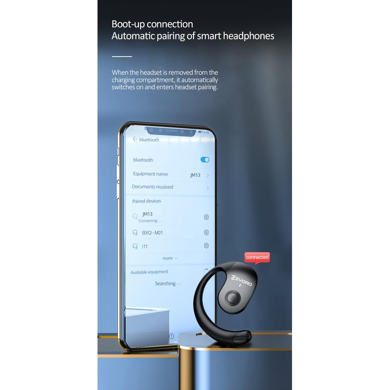 ZEVORO Open Ear Headphones T2 Wireless Earbuds