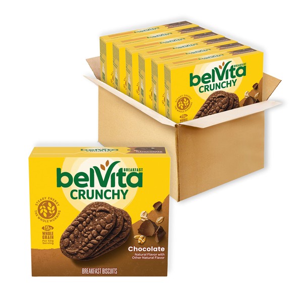 belVita Chocolate Breakfast Biscuits, 30 Total Packs, 5 Count (Pack of 6)