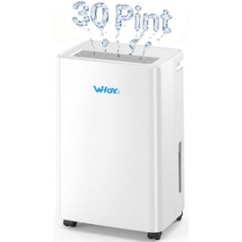 WHOY 30 Pints Smart Dehumidifier with WiFi App, for Home & Bedroom Up to 2,000 Sq. Ft., Ultra Quiet with Child Lock & Laundry Dry, 1.6L Tank & Continuous Drain Hose