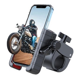 Taginke Motorcycle Phone Mount, [Support Video Recording] Bike Phone Mount Holder, Bicycle Cell Phone Holder for Electric Scooter, Mountain, Dirt Bike and Motorcycle (Black & Red)