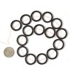 Natural 28mm Hematite Hollow Circle Flat Round Ring Shape Donut
