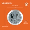 Marathon 10-Inch Round Digital Wall Clock, Stainless Steel - Large,