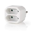 Nedis Socket Splitter 2 Sockets Euro Plug