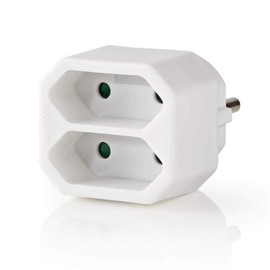 Nedis Socket Splitter 2 Sockets Euro Plug