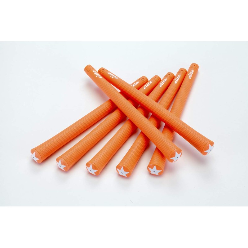 elitegrips S48 Star Golf Grips, Set of 7, Wild Orange