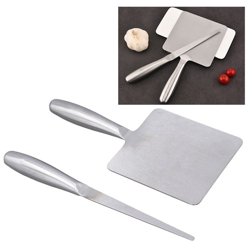 Food Scraper with Picking Stick Stainless Steel Dough Scraper Multipurpose