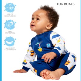 Splash About Warm in One Baby Wetsuit, Tug Boats, 6-12 Months
