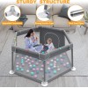 Fanbufan Hexagon 58 X 26 X 25 inch Grey Baby