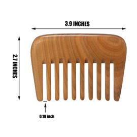 Moreinday Wooden Comb Wood Wide Tooth Comb Wooden Hair Comb Green Sandalwood Wood Comb for Women Men
