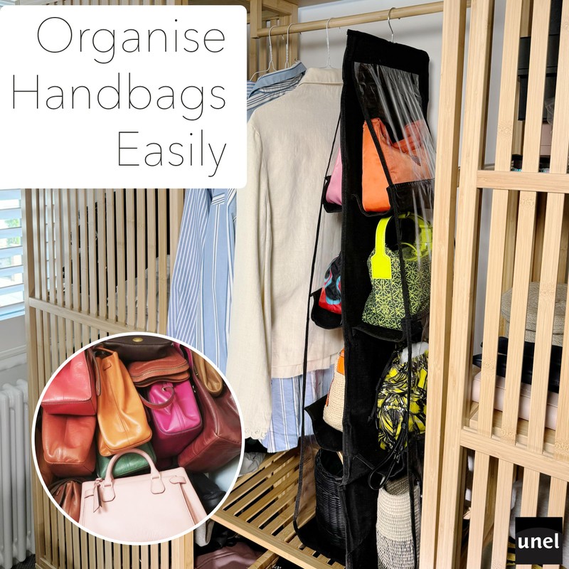 unel Hanging Handbag Storage Organiser (2 Pack), Each Hanger Holds
