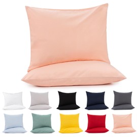 Lotusein Cushion Cover 40 x 80 cm (Set of 2) – Pink – 100% Jersey Cotton 175 g/m² Cushion Covers – Cushion Cover for Cushions with Zip – Oeko-Tex Certified