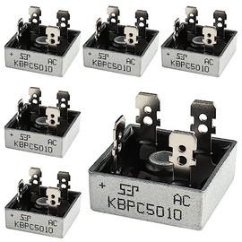 BOJACK KBPC5010 Rectifier Diode 50 A 1000 V Axial KBPC5010 50 amp 1000 Volt Electronic Silicon Diodes(Pack of 6 Pieces)
