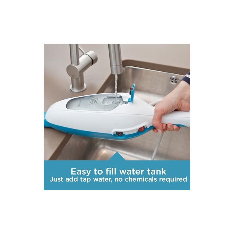 BLACK+DECKER Steam Mop, White (HSM13E1)