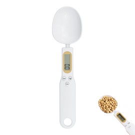 Spoon Scales Digital Measuring Spoon with LCD Display, Exact Kitchen Scales 500 g / 0.1 g Precision Scales with Hold and Tare Function, Removable Spoon, Measuring Spoon with Scales for Spices Pills