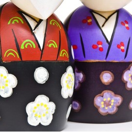 The Japanese Shop Large Happy Life Together Kokeshi Doll Set