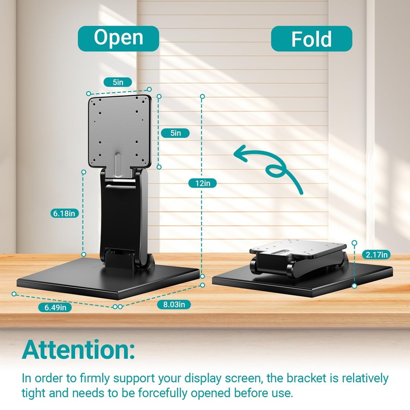 Jakeko Lay Flat Monitor Stand 24 inch - Low Foldable