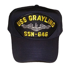 USS Grayling SSN-646 with Enlisted Silver Dolphins HAT - Veteran Owned Business