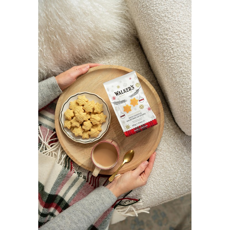Walkers Shortbread Mini Festive Stars Bag 4.4 oz