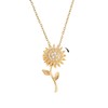 ISQ Sunflower Necklaces for Women, Spinning Gold Sunflower Pendant You
