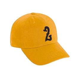 Daxton 3D Vintage Custom Number Low Profile Adjustable Baseball Dad Hat Cap, Gold Black, 2